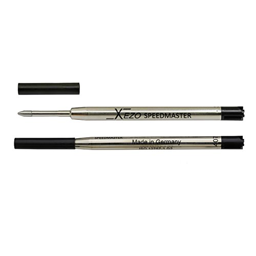 XezoPens Speedmaster 9000-1 Ballpoint Gel Refills, Pack of 2, Black Ink (Black 9000-1 Ballpoint Refills),Medium