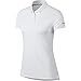 NIKE Women's Dry Short Sleeve Golf Polo, White/Flat Silver, Small