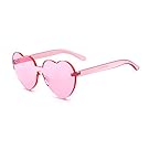 Love Heart Shape Sunglasses Women Rimless Frame Colorful SunGlasses