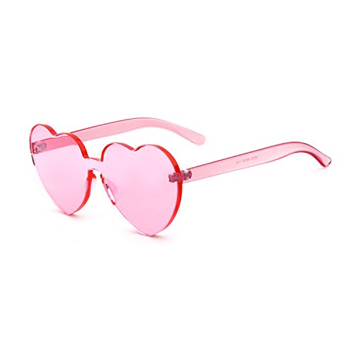 Heart Shape Rimless sunglasses Festival Party Glasses
