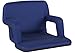 PICNIC TIME Ventura Portable Reclining Stadium Seat with Back Support, Folding Bleacher Chairs with Back and Cushion, Thick Padded Stadium Seat and Armrest, Include Six Backrest Positions, (Navy Blue)