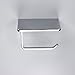 TURS Paper Towel Holder Bathroom Toilet Paper Tissue Holder with Mobile Phone Storage Shelf,Chrome Finish