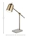 Amazon Brand – Rivet Avery Marble and Brass Adjustable Table Lamp, Bulb Included, 22.5