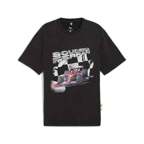 PUMA Men's Standard Scuderia Ferrari Formula 1 Graphic T-Shirt, Black Car AH25