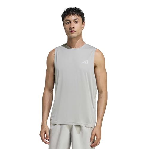 Uomo adi365 Running Essentials Tank, Medium Grey Heather, M