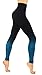 CodeFit Yoga Power Flex Dry-Fit Pants Workout Printed Leggings Ombte Print (Small/Medium, 6l13-blk/Tel)