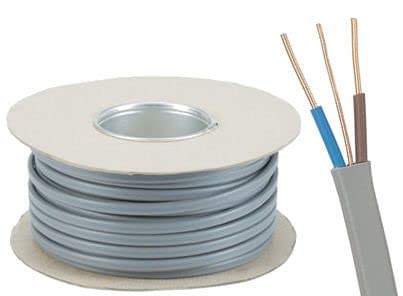 MPS 2.5mm Twin and Earth 6242Y Flat Grey Electric Cable - Cut To Size (50 Metres)