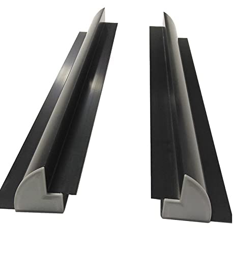 Aluminium Solar Panel mounting brackets 2pc/set, 670mm, with plastic end cap BLACK CraigSolar.co.uk