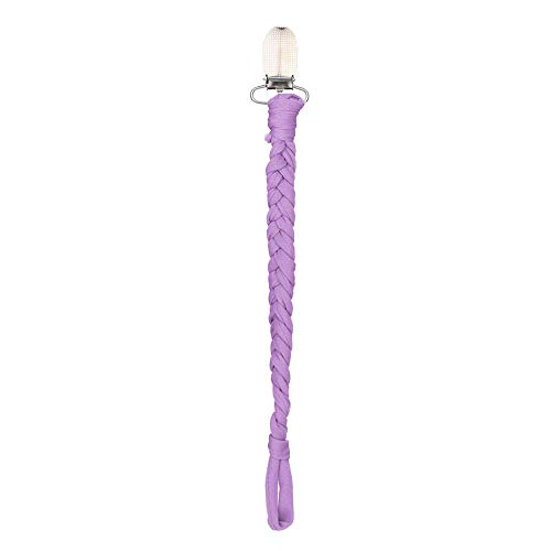 MatureGirl Pacifier Clips, Universal Baby Pacifier Holders Teething Ring Holders for Boys and Girls, Universal Flexible Holder Leash for Pacifiers, Baby Teething Toy (Purple)