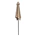 Le Papillon 9 ft Outdoor Patio Umbrella Aluminum Table Market Umbrella 6 Ribs Crank Lift Push Button Tilt