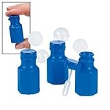 Mini Hexagon Blue Bubble Bottles - Novelty Toys & Bubbles