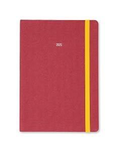 Letts of London Raw A5 week to view 2025 diary - berry