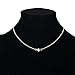 sea-maiden Sterling Silver Crystal Choker Necklace