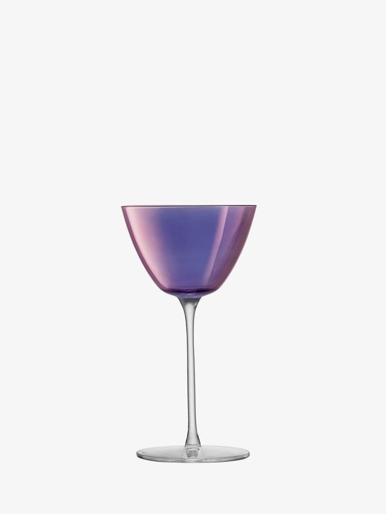 LSA International Aurora Martini Glass 195ml Polar Violet | Set of 4 | Hand Painted Glassware | AR03