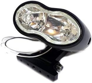 Amazon ハーレー ユーロヘッドライト 異形デザイン 二眼 ジャーマン Vrod ニュースクールチョッパー ブラック 洗車 工具 メンテナンス用品 車 バイク