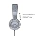 Baseman On Ear Headphones with Mic, Wired Lightweight Portable Folding Headsets Stereo Heavy Bass Earphones with 1.5M Tangle Free Cord and Microphone for Cellphones Laptop Tablet Mp4 Mp3 PC Greythumb 2