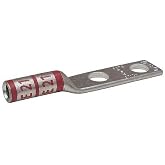Two Hole Lug Compression Connector, 8 AWG