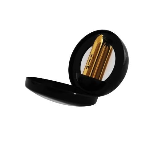 Waterproof Vibrating Rechargeable RO-80mm Bullet - Gold/Black image