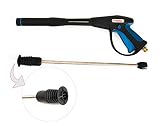Thunder Hardware 3000 PSI Pressure Washer Gun with 0-60 degree Variable Wand Spray Nozzle with Universal M22-14 Connector Honda Excell Troybilt, Generac, Simpson, Briggs Stratton Pressure Washers