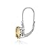 Sterling Silver Citrine Oval Leverback Earrings
