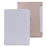 iPad Air 2 Case,THZY iPad Air 2 Smart Cover+Transparent Back Cover Apple iPad Air 2 (iPad 6) 2014 Model Ultra Slim Lightweight Stand with Smart Cover Auto Wake/Sleep (Silver Grey)