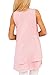 Alvaq Women's Summer Sleeveless Solid Flowy Tank Tops Tunic XX-Large Pink