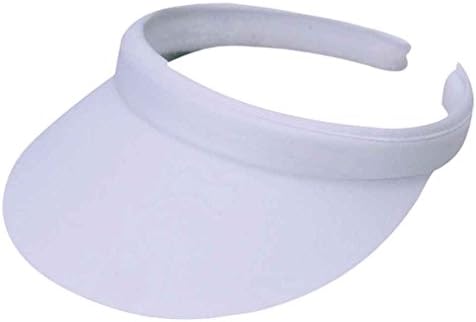 Scala Cotton Clip Visor, White