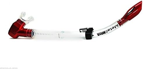 Adventure At Nature Premium Metal Scuba Diving Snorkeling Adult Dry Snorkel Tube Super Flexible, Stable Snorkel Equipment Comfortable Gear for Dive, Snorkeling & Freediving|Soft Mouthpiece