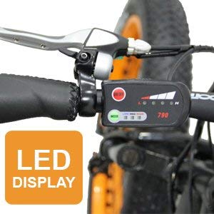 Breeze Electric Bike Fat Tire- Ebike, Mountain Bicycle: High Speed 500w Powerful Motor, Hand Throttle,10.4Ah Lithium Ion Battery, 43-50 Miles w/Pedal Assist, Ride in Snow, Ice, Rain, Beach-19 - Thumbnail 4