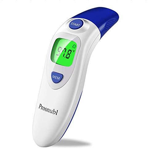 Prosnubl Baby Thermometer, Digital Infrared Forehead Ear Thermometer for Fever, Medical Temporal Pediatric Thermometer, Professional Accurate for Infant, Toddler, Child and Adult
