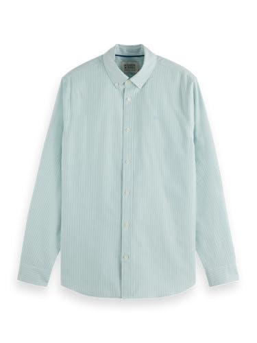 Scotch & Soda Oxford Shirt Herren Hemd, Agate Green Stripe, S