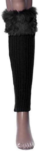 TAORE Women's Winter Faux Fur Leg Warmers Warm Fuzzy Boots Cuffs Cover