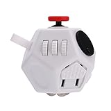 Fidget Dodecagon Cube,Upgrade 12 Sided Dice Toy EDC ADD ADHD Relieves Anxiety and Stress for Children Teens Adults,Easy to Carry and Use (White)