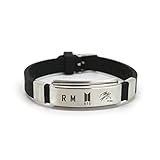 Fanstown BTS Kpop Stainless Steel Silicon Wristband Anti-Rust and Water Prove with lomo Cards (B RM)
