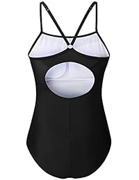 EBMORE Traje de baño de una pieza para dama, traje de baño atlético para entrenamiento