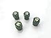 Set of 4 Nitrogen N2 Green Aluminum Tire Stem Valve Caps