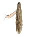 FUT Womens Claw Ponytail Clip in Hair Extensions 21 inches Long Corn Hairpiecethumb 3