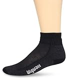 Wigwam Men's Cool-Lite Mid Hiker Pro Quarter Length Sock (Large (3 PAIRS), Black/Charcoal)