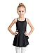 STELLE Girl's Camisole Dress Leotard for Dance, Gymnastics and Ballet(Toddler/Little Girl/Big Girl)(M, Black)