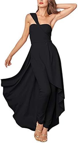 GIKING Women Sexy Halter Maxi Overlay Pants Party Gowns Rompers Jumpsuits
