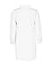 Richlulu Womens Boyfriend Style Lapel Casual Frock Longline Shirt Dress Blouse(L,White)
