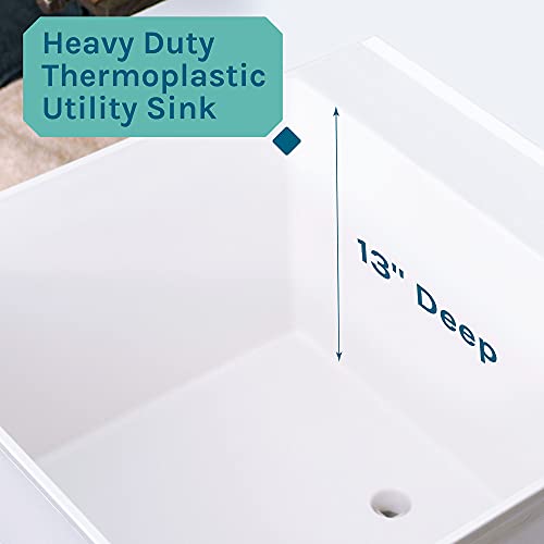 19 Gallon Laundry Utility Tub by Maya, White Heavy Duty Thermoplastic