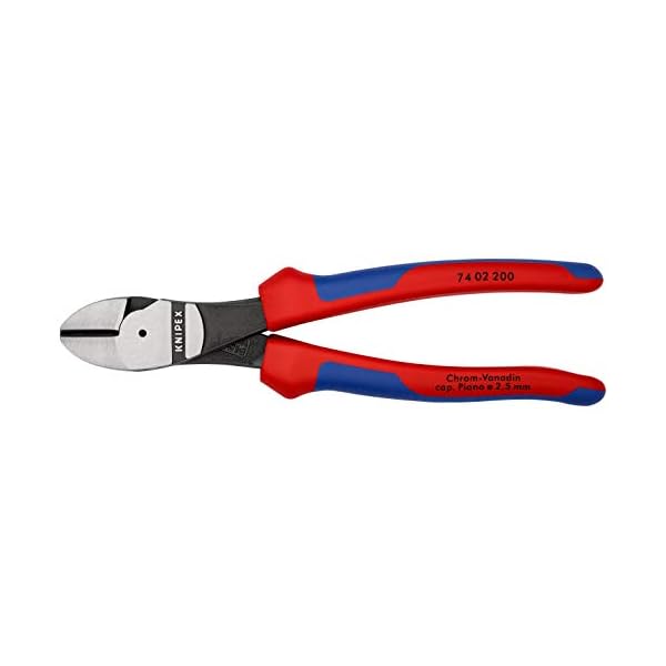 KNIPEX Kraft-Seitenschneider mit Comfort-Griffen schwarz atramentiert 200 mm, 74 02 200 – Bild 4