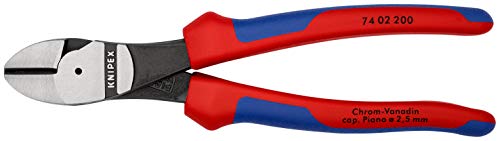 KNIPEX Kraft-Seitenschneider mit Comfort-Griffen schwarz atramentiert 200 mm, 74 02 200 – Bild 4