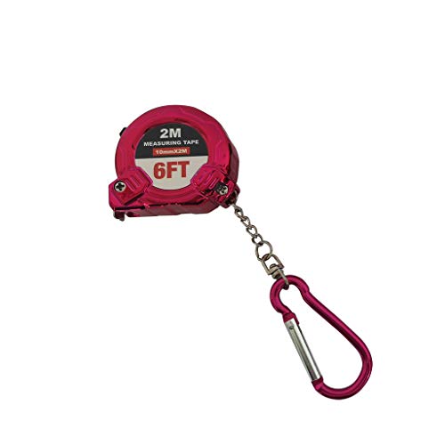 Hongxin Measuring Tape,Retractable Ruler Tape Measure Key Chain Mini Pocket Size Metric 2 Meters,Key Ring Design,Accurate Metric and Inch Scale, Clear Mark for DIY and Daily Family Use (Purple)