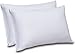 Utopia Bedding Cotton Sateen Zippered Pillow Cases - 2 Pack (King, White) - Easy Care, Elegant Double Hemmed Stitched Pillow Encasement