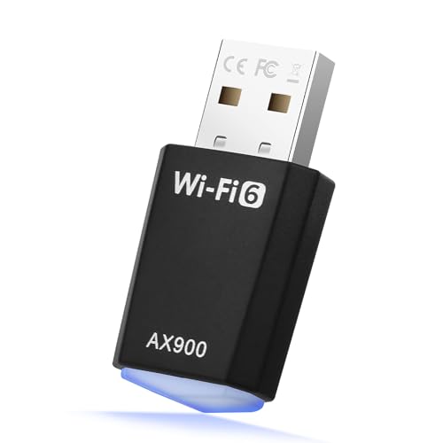 USB WiFi Adapter for PC USB WiFi 6 for PC Dual Band 5GHz/2.4GHz Receiver Laptop AX900Mbs Wireless Dongle Spike Stick for Win7/10/11