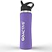 GO Active Insulated Water Bottle with Straw. Stainless Steel Double Wall Sport Bottle Keeps ice Cubes Over 24 Hours! (Orchid, 24 oz)