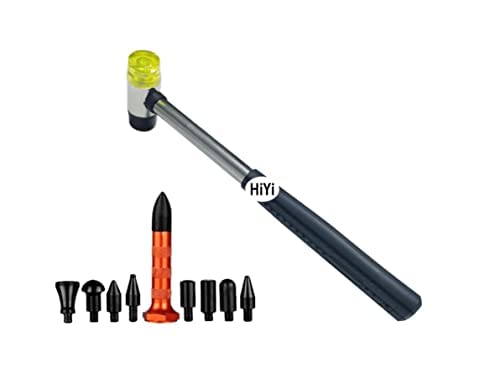 HiYi 10Pcs Dent Repair Tool Kits Paintless Dent Removal Tap Down Tool Dent Hammer DIY Tools