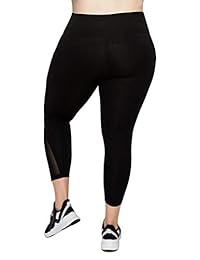 KQUZO Women's Plus Size High Waist 7 8 Compression Workout Leggings with Pocket 27" Inseam